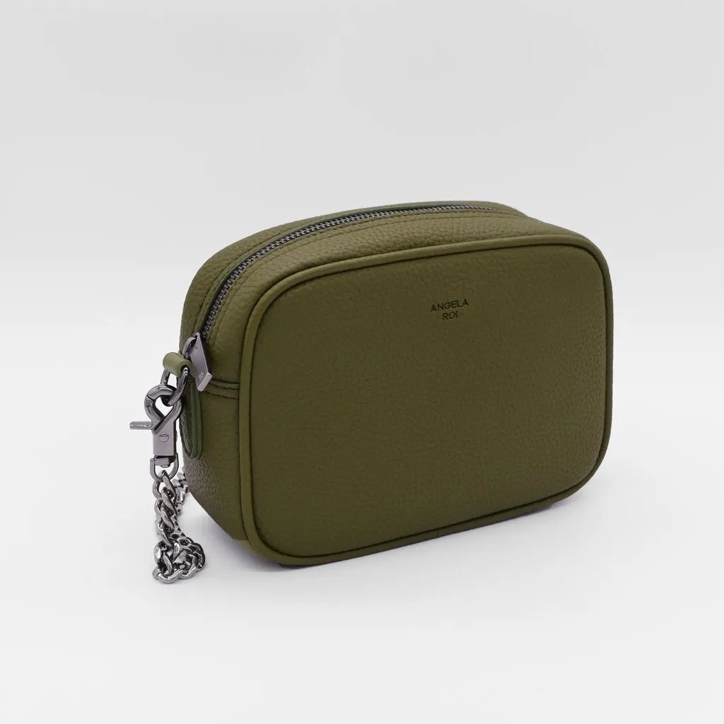 Grace Micro Crossbody with Signet in Olive