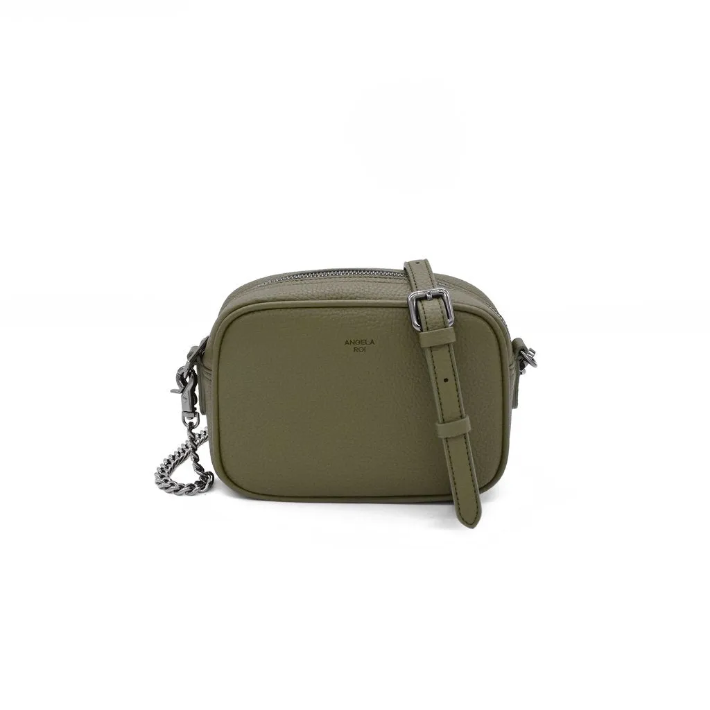 Grace Micro Crossbody with Signet in Olive