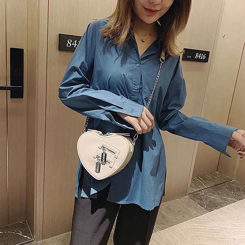 Heart Shape Clutch Crossbody Bag