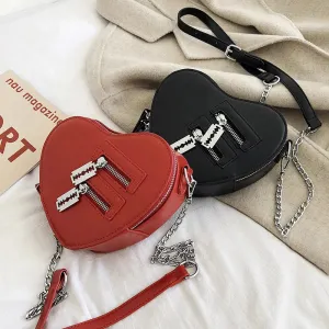 Heart Shape Clutch Crossbody Bag