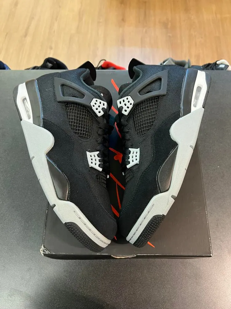 Jordan 4 Retro SE Black Canvas Sz 13