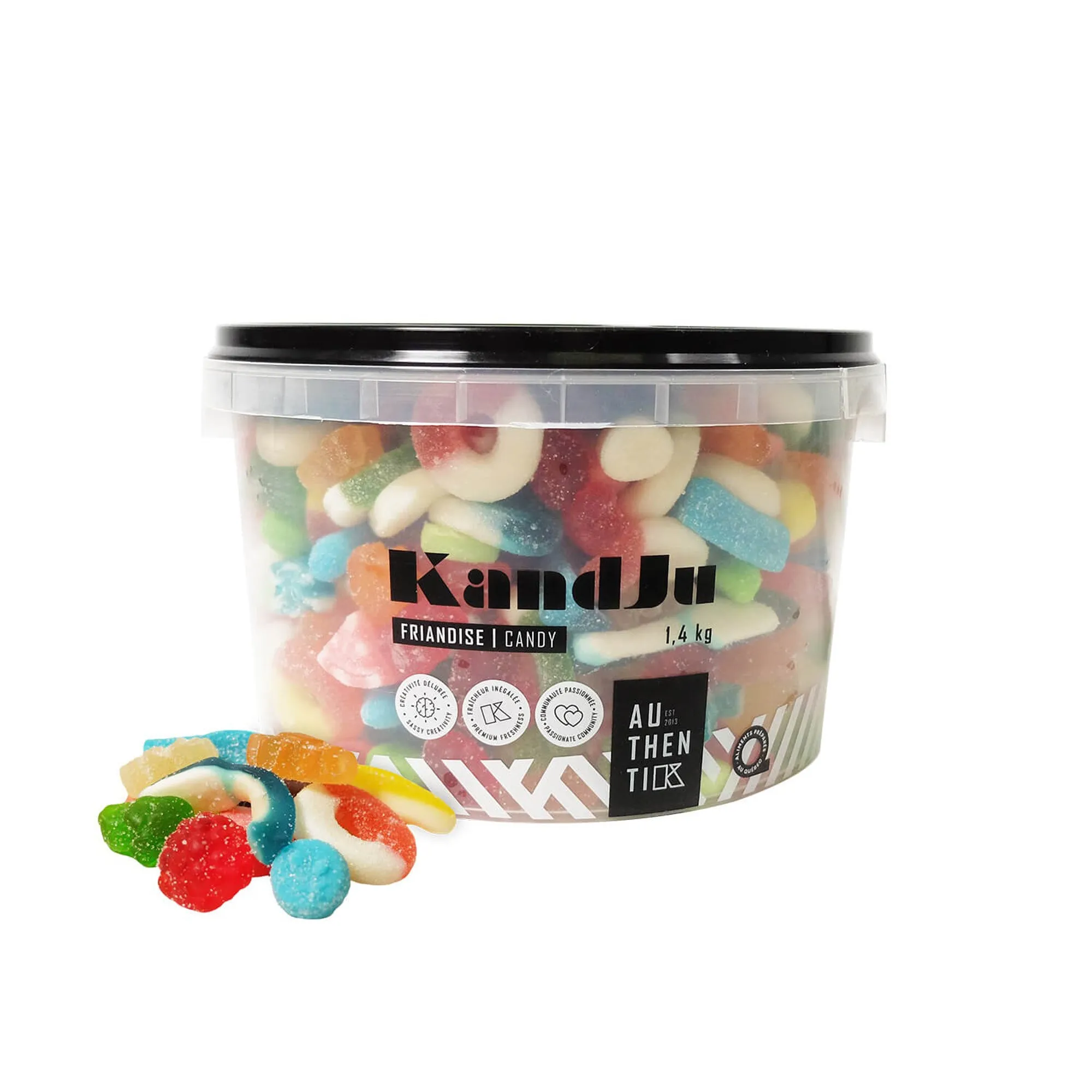 KandJu Regular Mix Candy Bucket, 1.4Kg, 1 Count