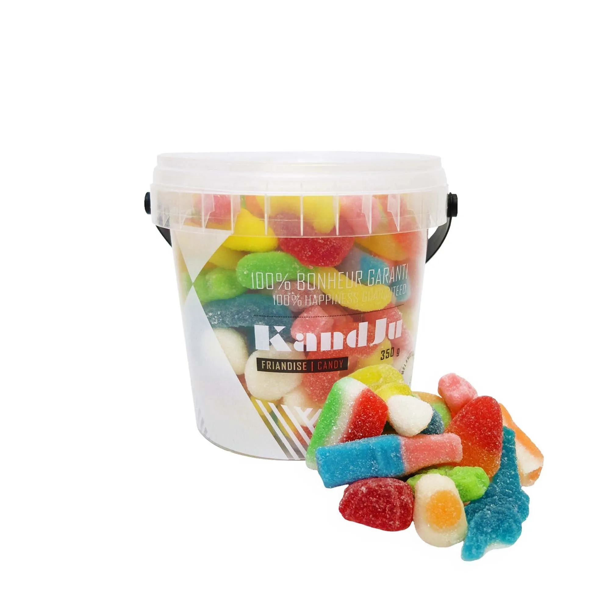 KandJu Sanded Mix Candy Bucket, 350g, 1 count