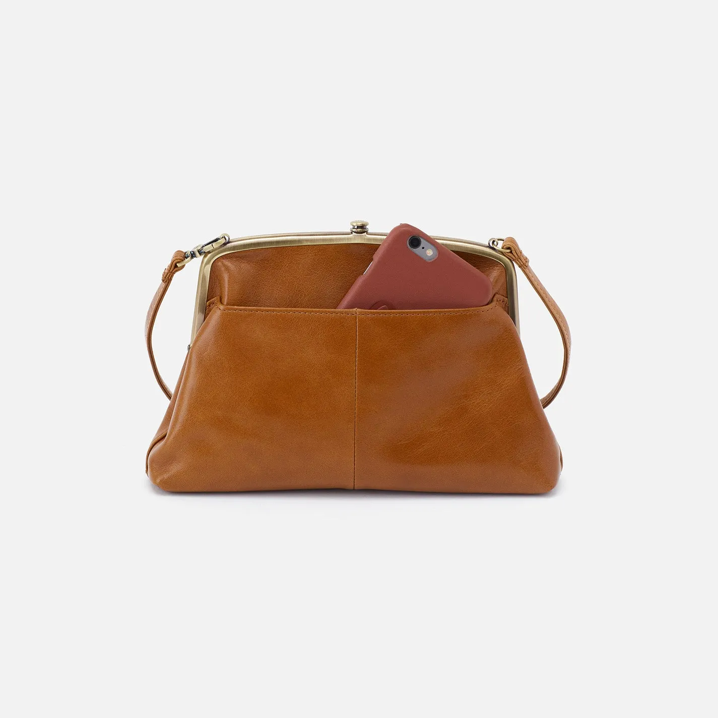 Lana Crossbody in Polished Leather - Truffle