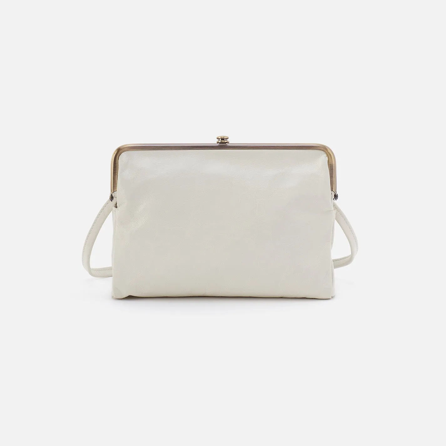 Lauren Crossbody in Polished Leather - Latte