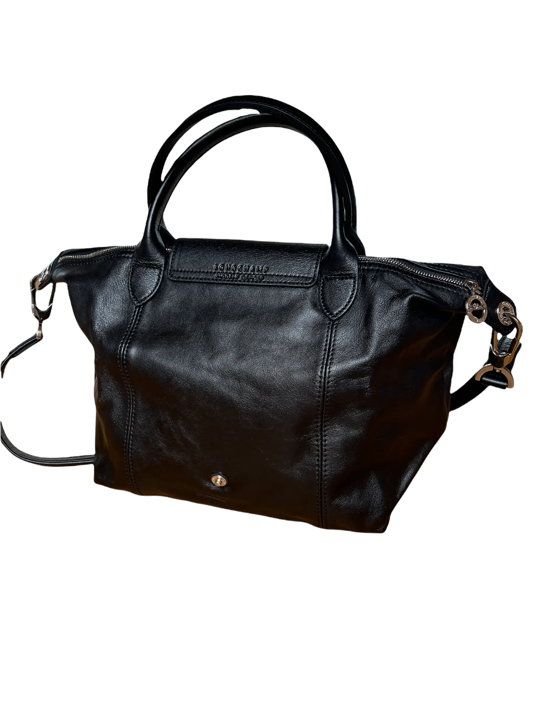 Le Pliage Cuir Leather Shoulder Bag