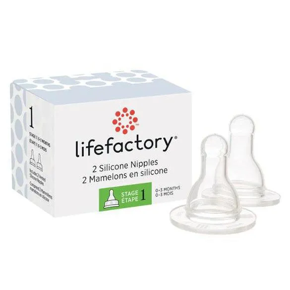 Lifefactory Replacement Nipples - 2 pack