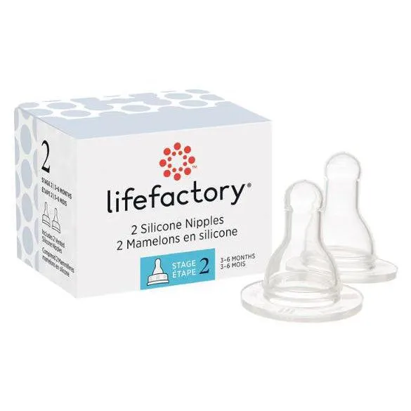 Lifefactory Replacement Nipples - 2 pack