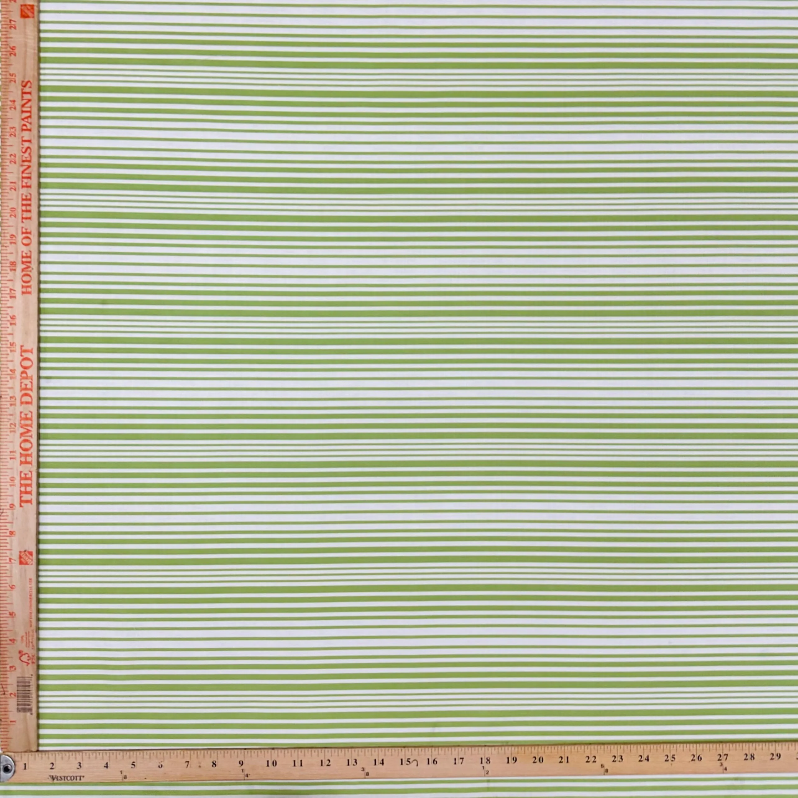 Lime Retro Stripe Canvas Fabric 54"