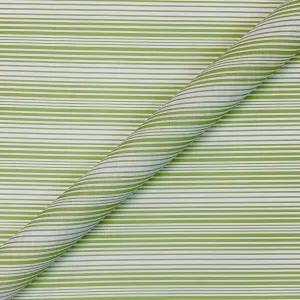 Lime Retro Stripe Canvas Fabric 54"