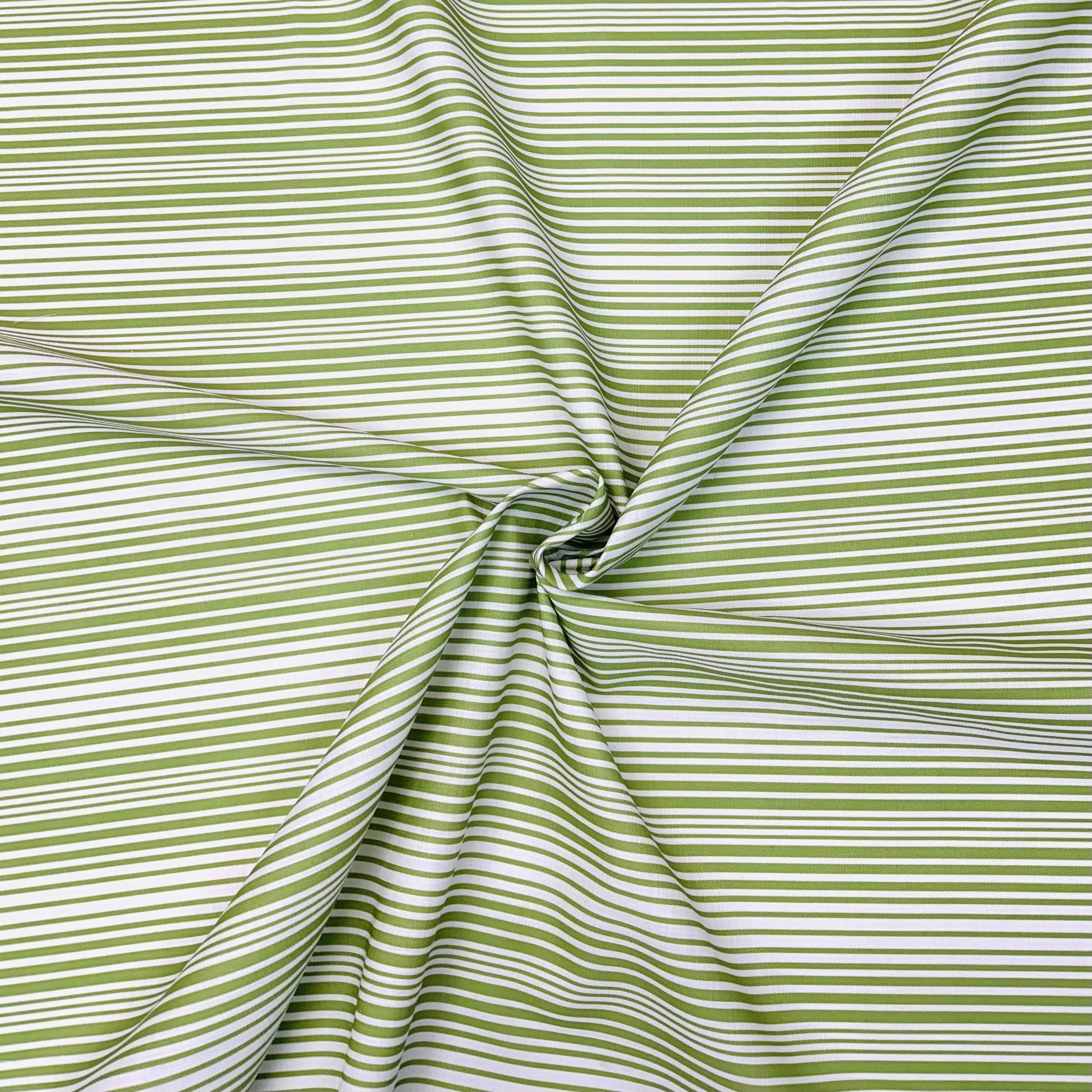 Lime Retro Stripe Canvas Fabric 54"