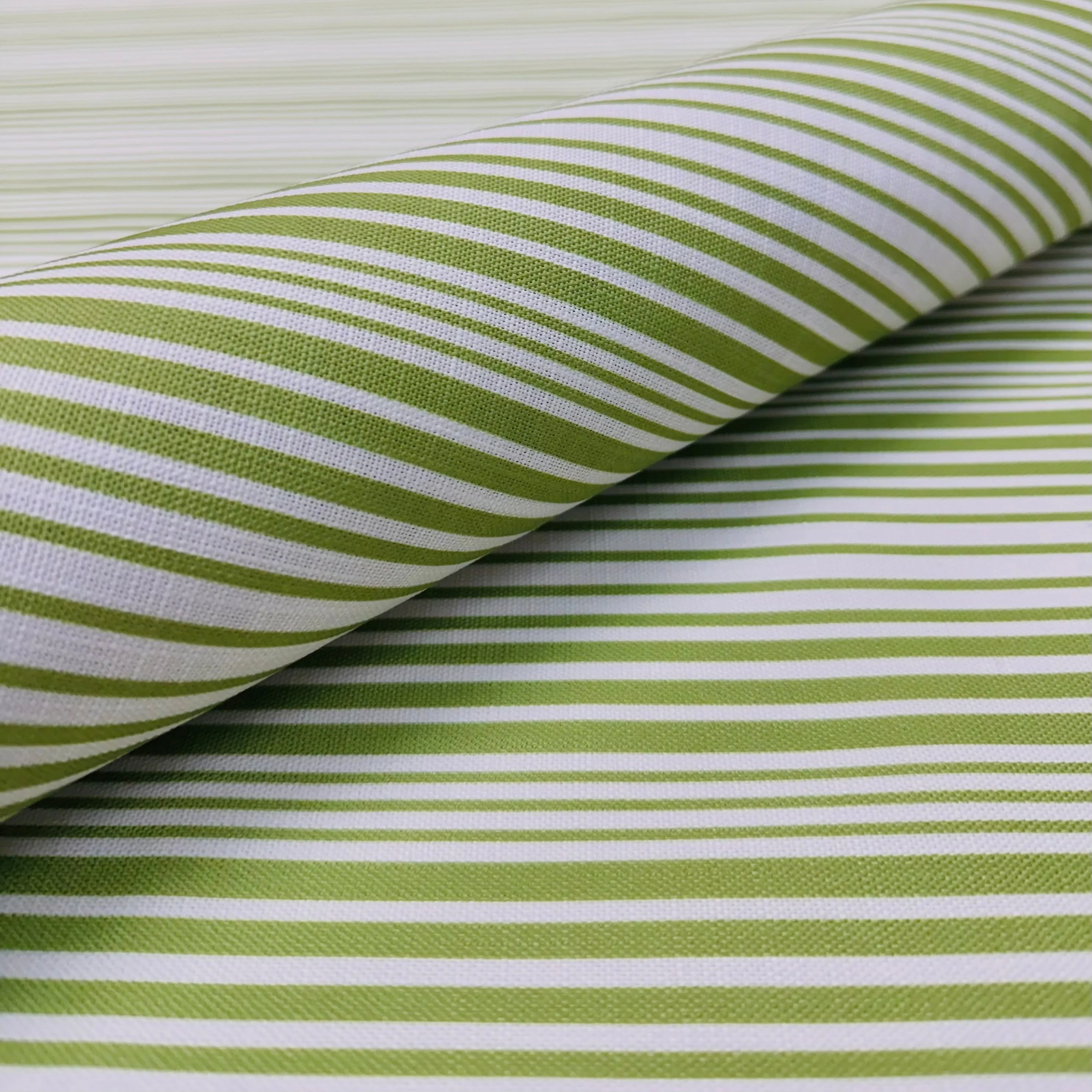 Lime Retro Stripe Canvas Fabric 54"