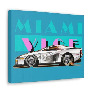 MIAMI VICE FERRARI TESTAROSSA TV Show Canvas Art Print 11x14