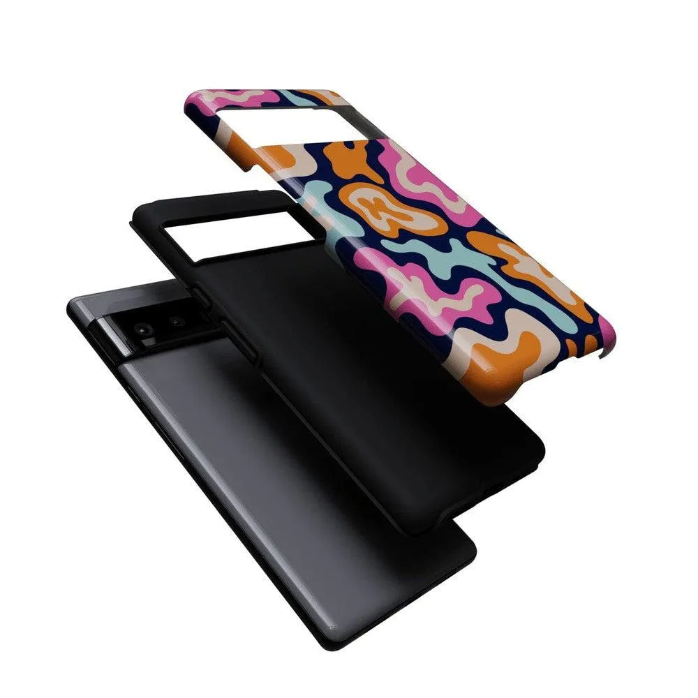 Midnight Color Splash | Abstract Retro Google Pixel Case