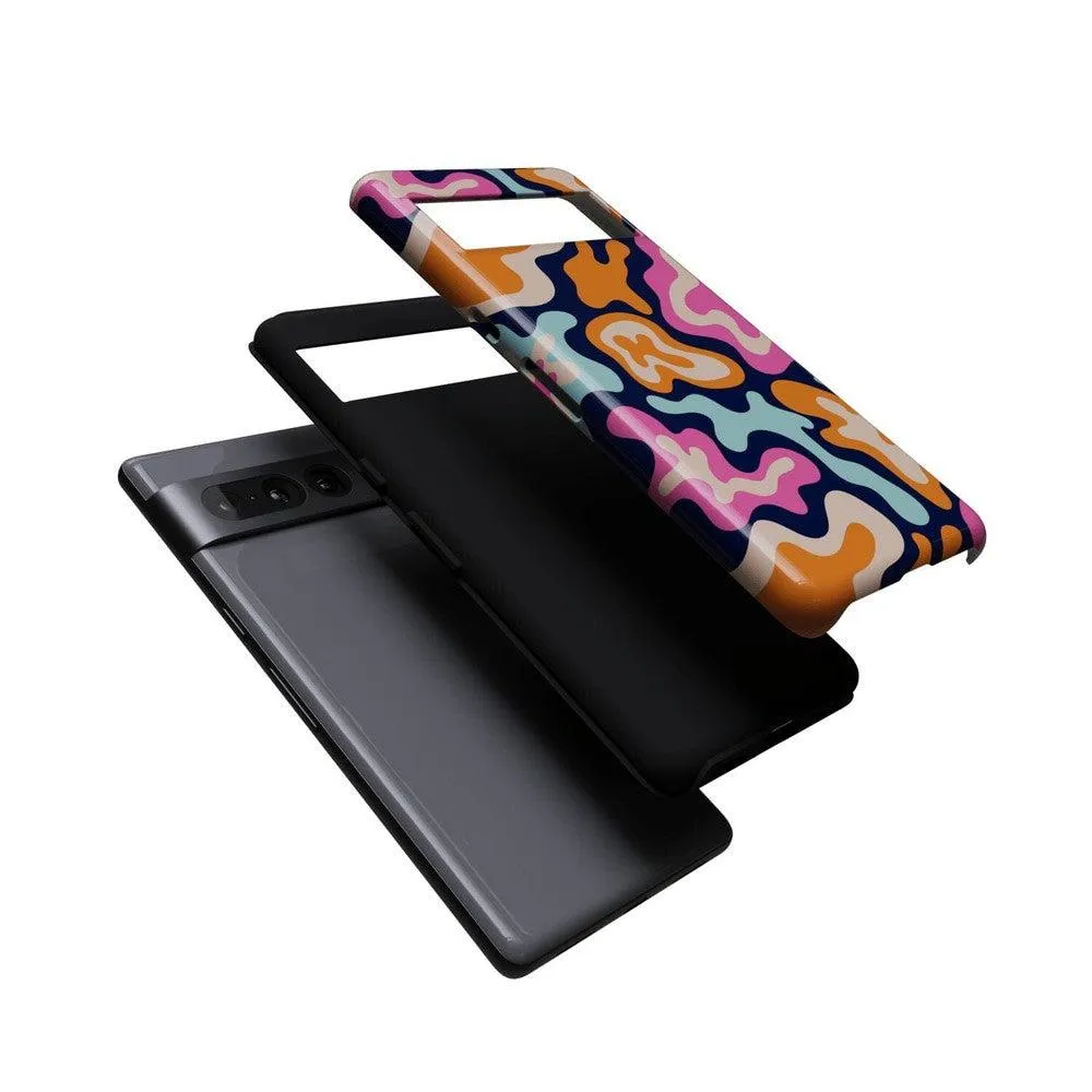 Midnight Color Splash | Abstract Retro Google Pixel Case