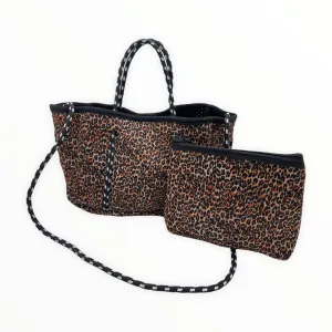 NP-2500 LEOPARD YELLOW NEOPRENE MINI TOTE