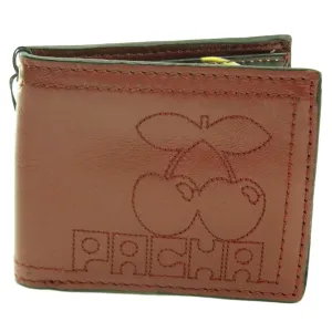 Pacha Brown Stitch Cherry Faux Leather Wallet