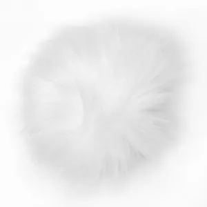 POM POM FAUX FUR 5″ White