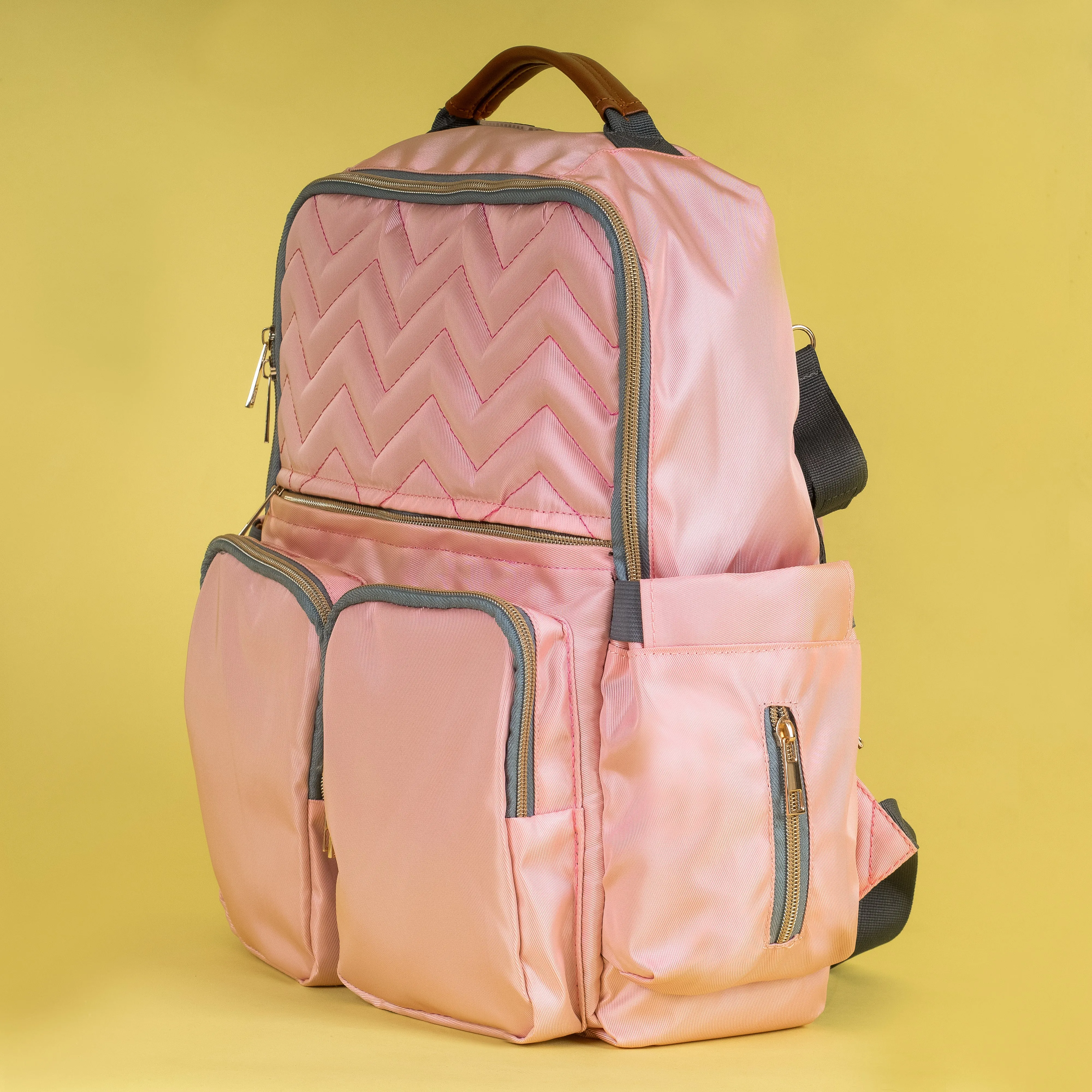 Pretty In Pink Diaper Bag (Two Front Pockets)