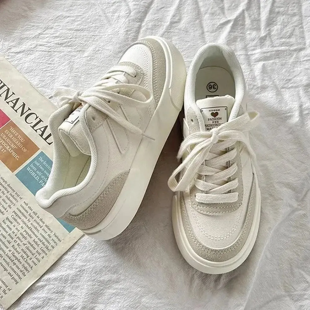 Ramy lace-up Thick-soled Canvas retro sneakers