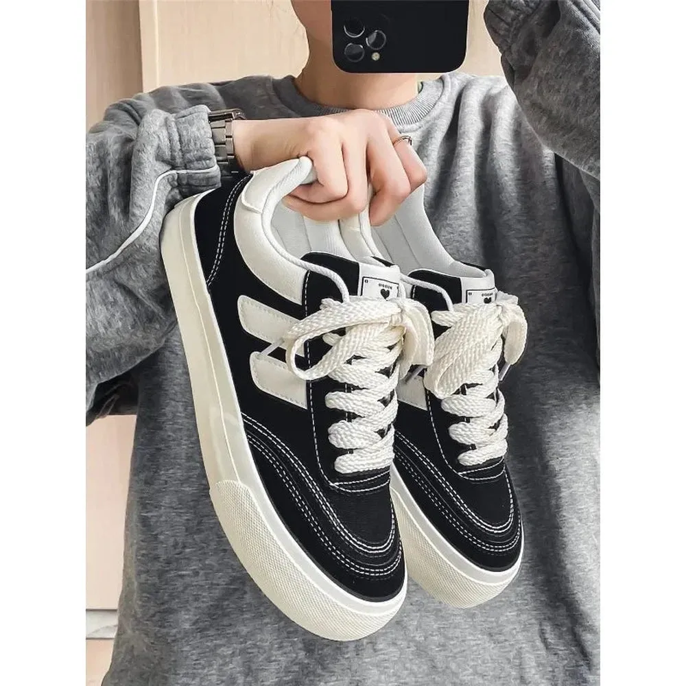 Ramy lace-up Thick-soled Canvas retro sneakers