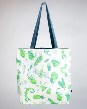 Retro Insects Canvas Shoulder Tote