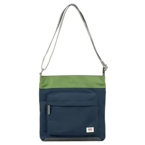 Roka Kennington B Medium Creative Waste Two Tone Recycled Nylon Crossbody Bag - Midnight Blue/Avocado Green