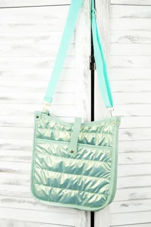 SALE! Kennedy Puffy Sage Crossbody Bag