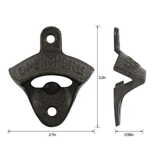 SMOQIO Wall Mounted Bottle Opener 1 pcs cast iron