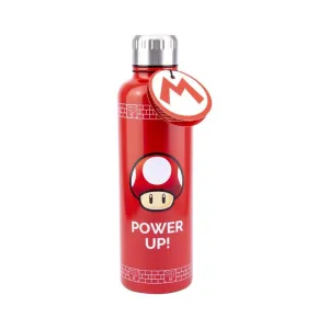 Super Mario Brothers Power Up Mushroom 16 Oz. Double-Walled Stainless Steel Water Bottle