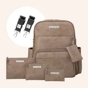 Sync Backpack in Mink, Organizer Trio & Stroller Clips Bundle