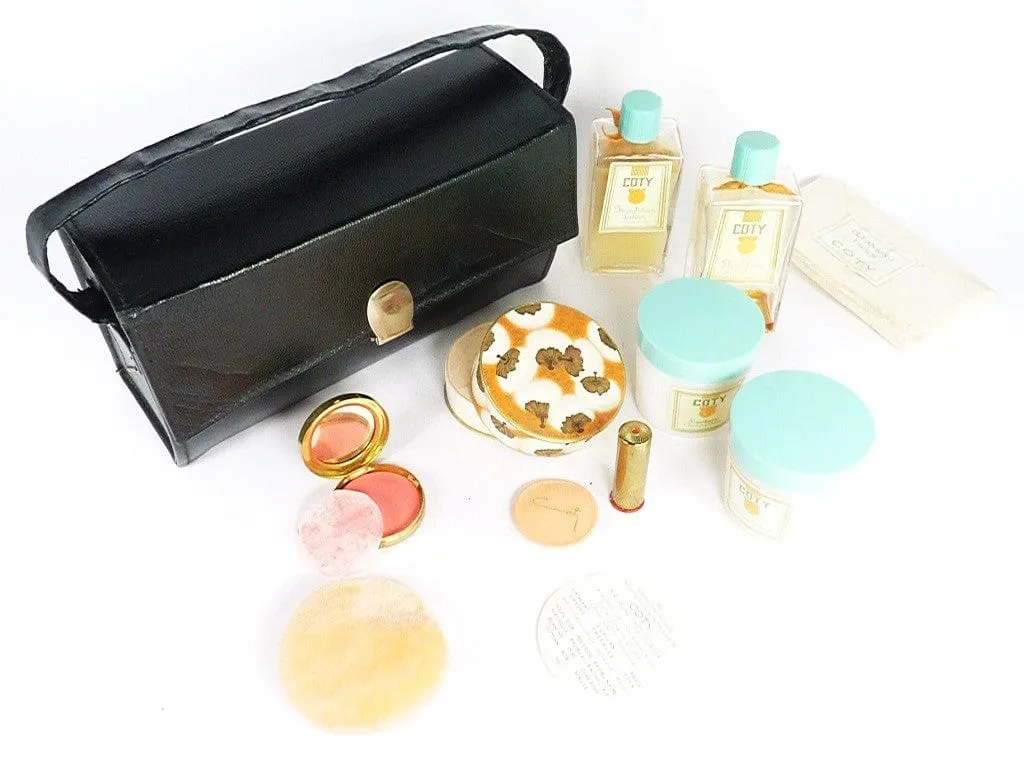 Vintage Compact And Lipstick Case Rare Vintage Coty Vanity Set