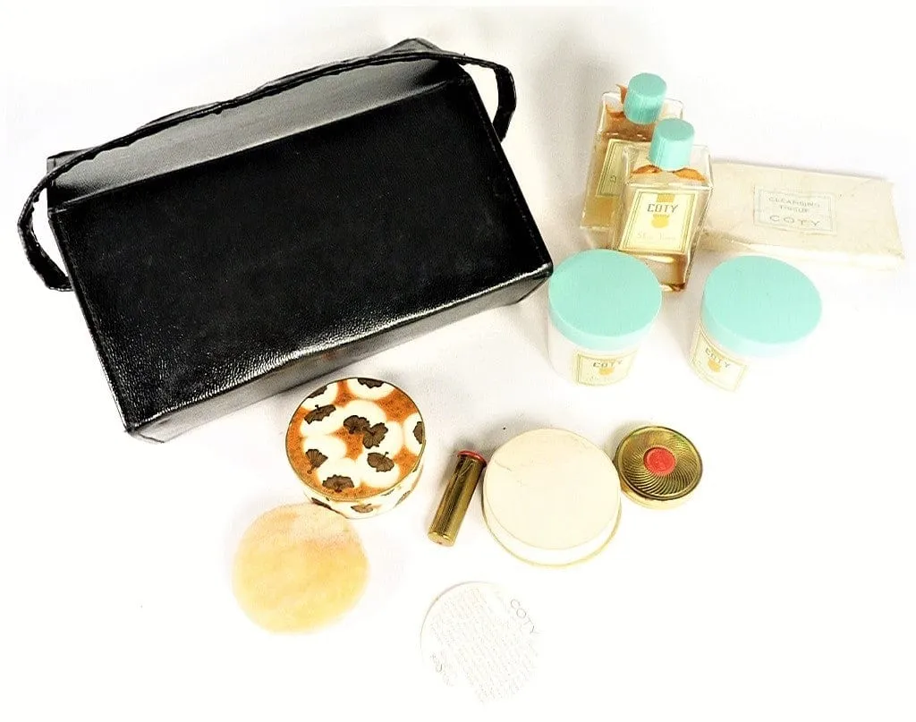 Vintage Compact And Lipstick Case Rare Vintage Coty Vanity Set