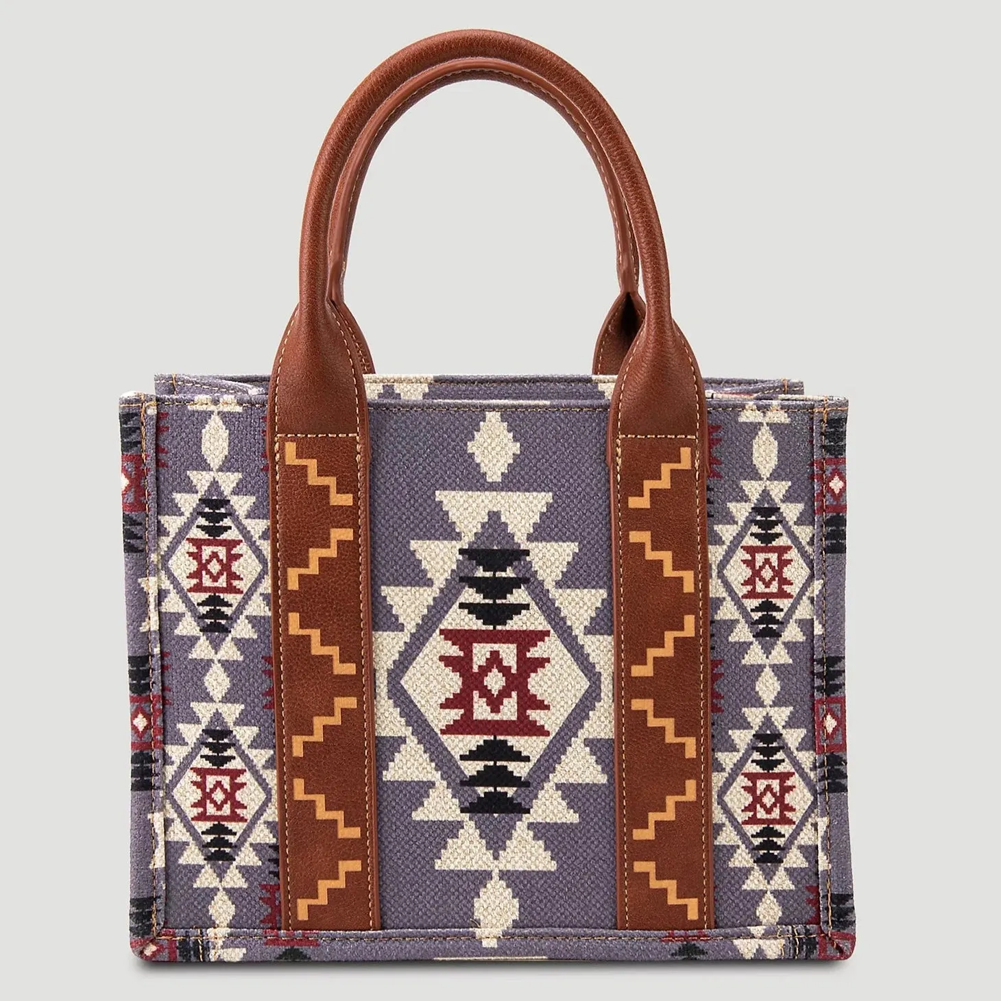 Wrangler Southwestern Print Small Canvas Tote/Crossbody - Lavender