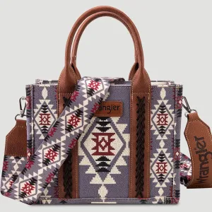 Wrangler Southwestern Print Small Canvas Tote/Crossbody - Lavender