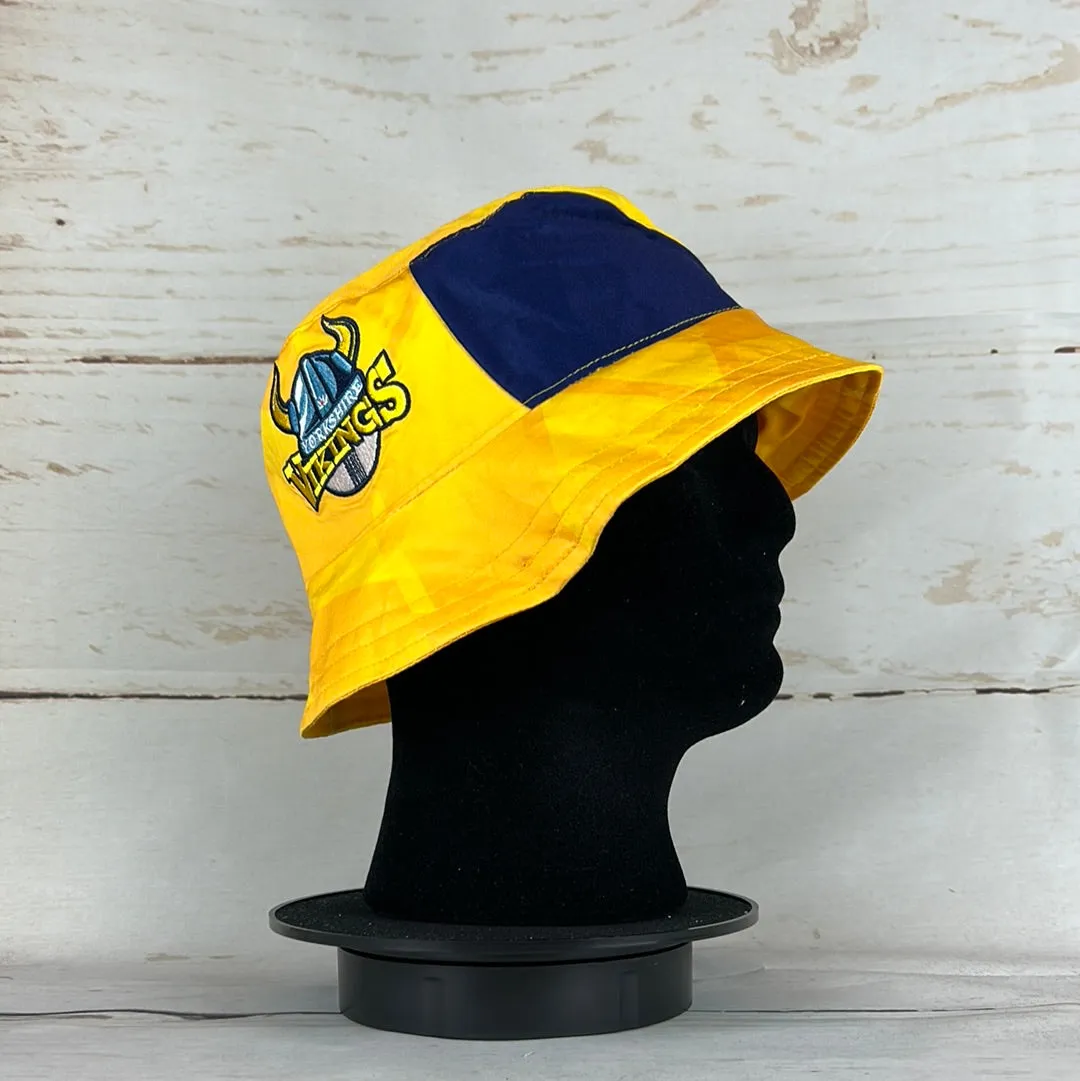 Yorkshire Vikings Upcycled Cricket Shirt Bucket Hat